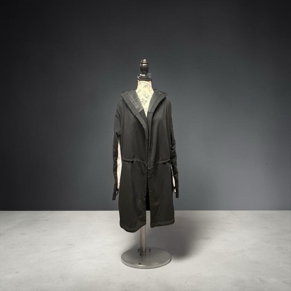 BLANKNYC Black Hooded Lightweight Drawstring Longline Jacket - Size XL